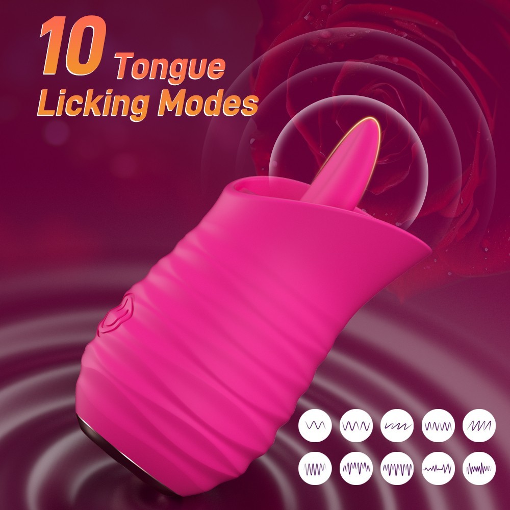 Tongue Licking Clitoral Massager Oral Pleasure Travel Vibrator Sex Toy for Women
