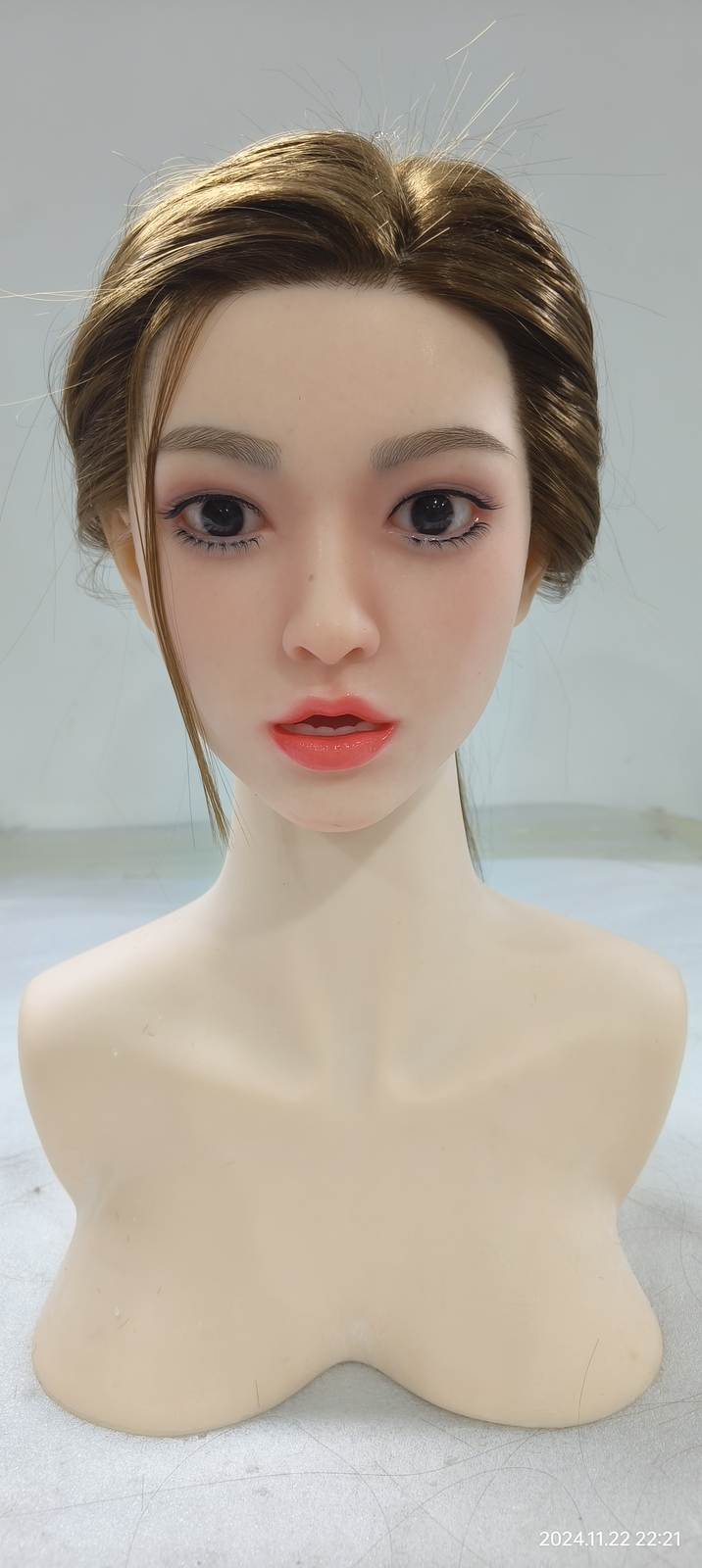 Realistic Sex Doll Head Real Oral Sex Hole Real Tongue Mobile Jaw Implanted Hair