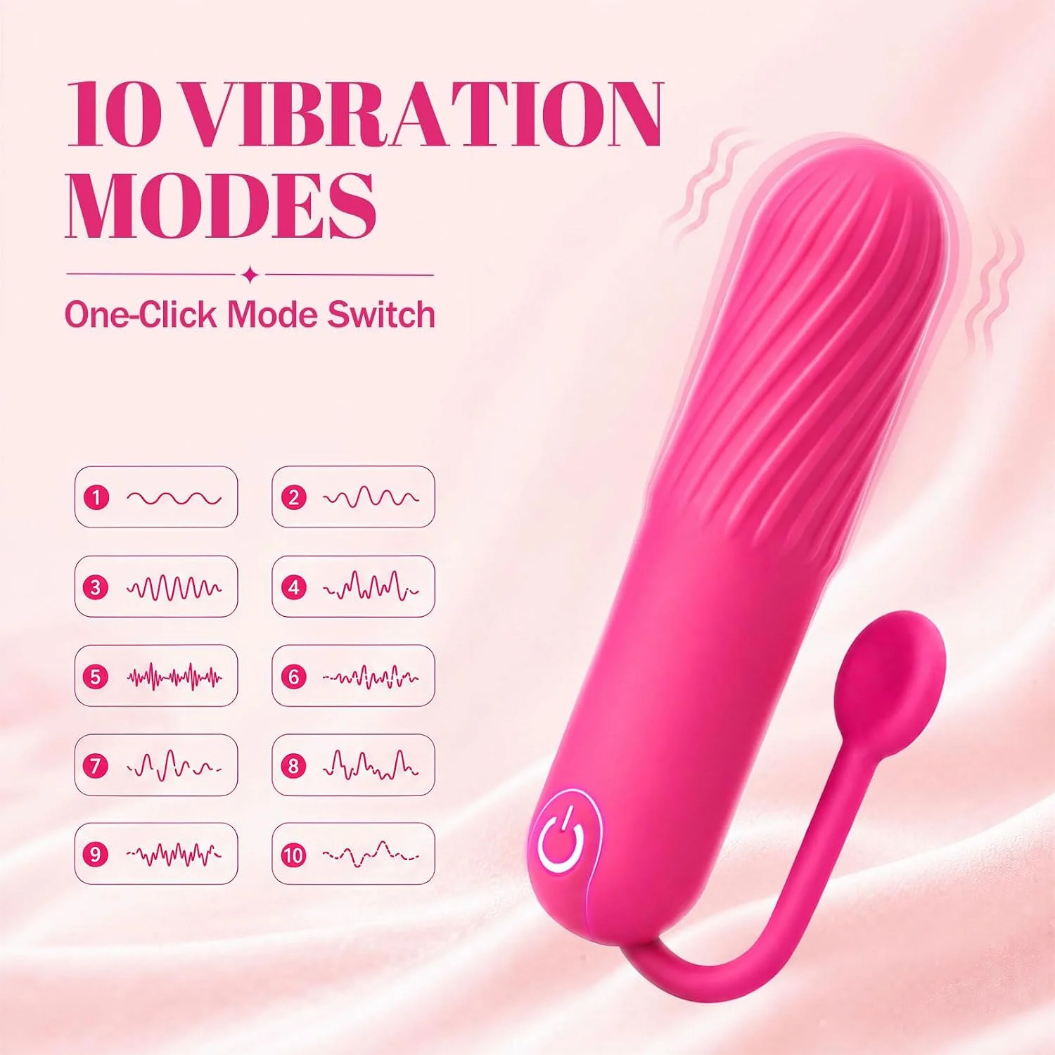 Mini Bullet Vibrator Sex Toys for G Spot Nipple Anal Clitoral Stimulation – 10 P