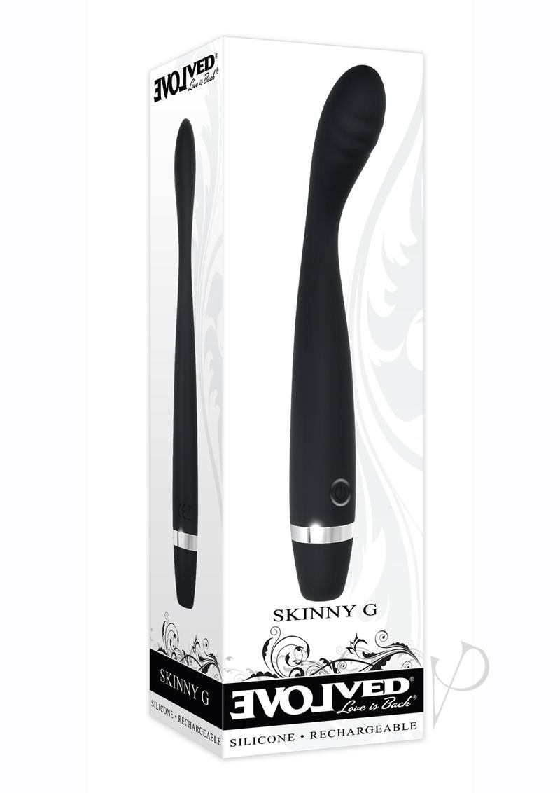 Skinny G Rechargeable Silicone G-Spot Vibrator – Black