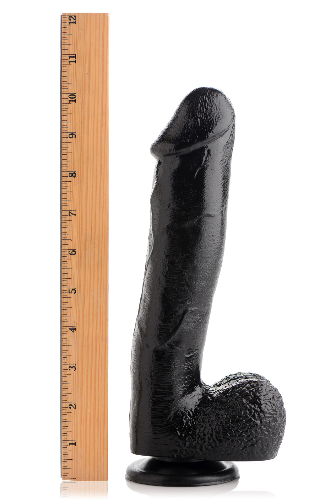 Mighty Midnight 10″ Dildo Life Like Suction Cup Realistic Huge Penis Cock Balls