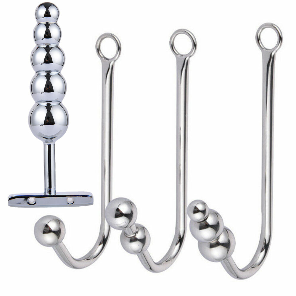 Stainless Steel Anal Hook With 1 2 3 Ball Anal Hook Cleek Rope Hook Adult TT-IT
