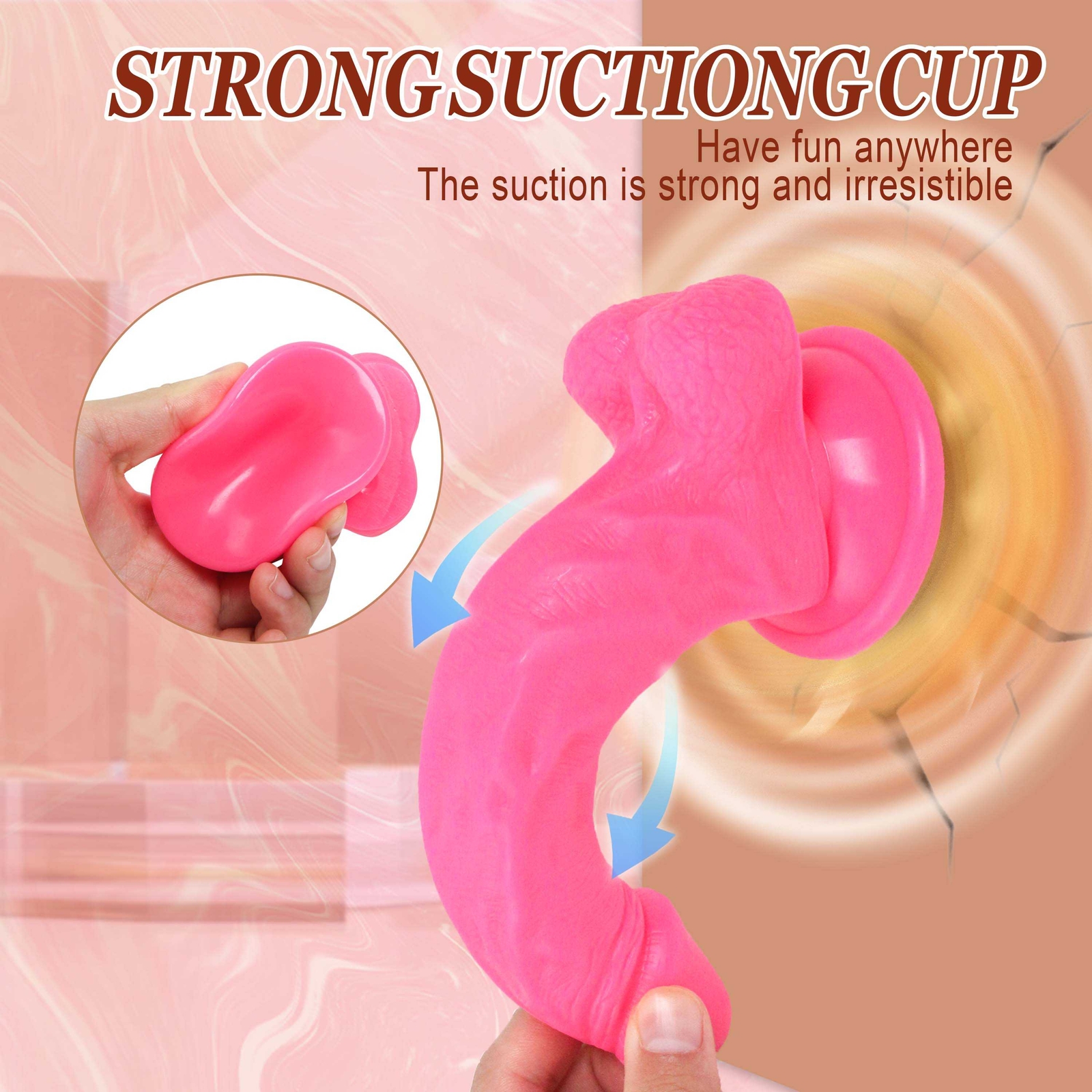 Dildo Sex Toy With Suction Cup Realistic, 7-10 Inches, Small/Big/Large Real Feel