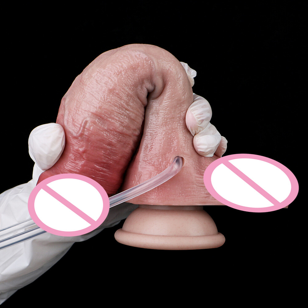 Realistic Artificial Ejaculation Penis With Sucker Silicone Squirting Dildo Toy