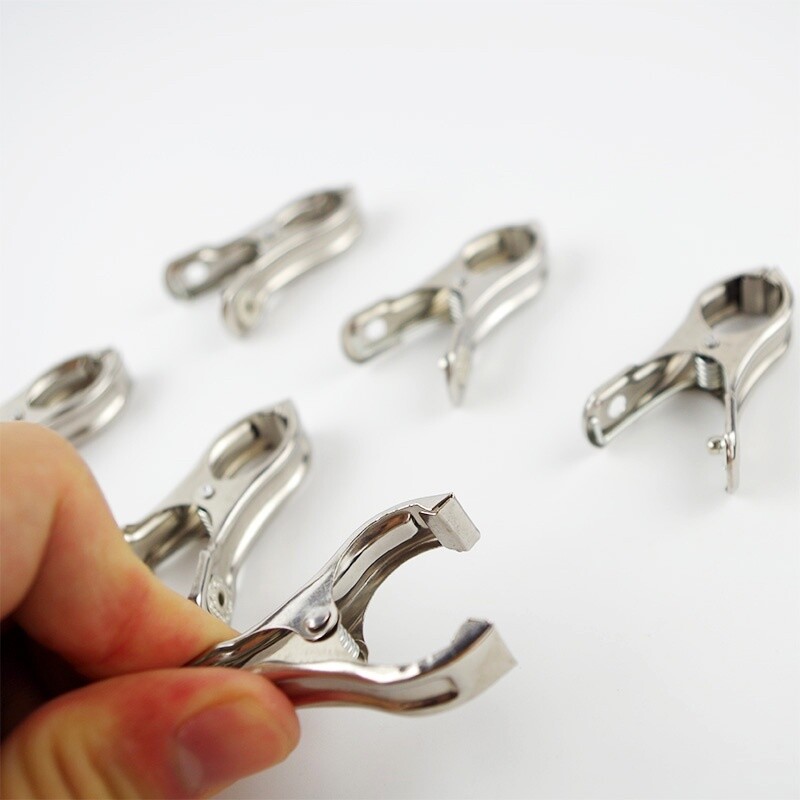 Diy 6pcs Nipple Clamps Themed Toys Clitoris Stimulator Metal Breast Clip Shock