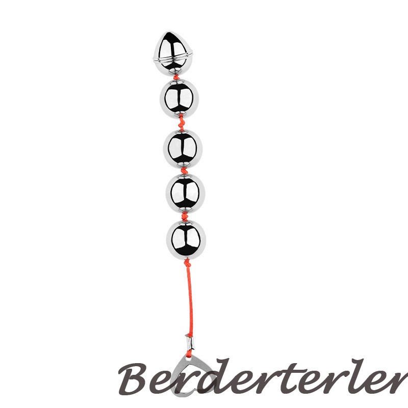 Metal Bead Anal Plug Anal Massager Unisex Anal Dilator Masturbator Butt Plug