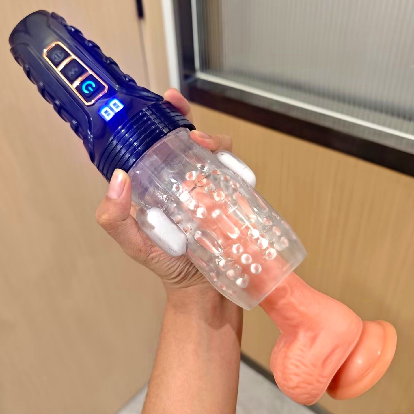Thrusting Rotating Mastubator Cup Automatic Masturbaters HandsFree Sex Toys Male