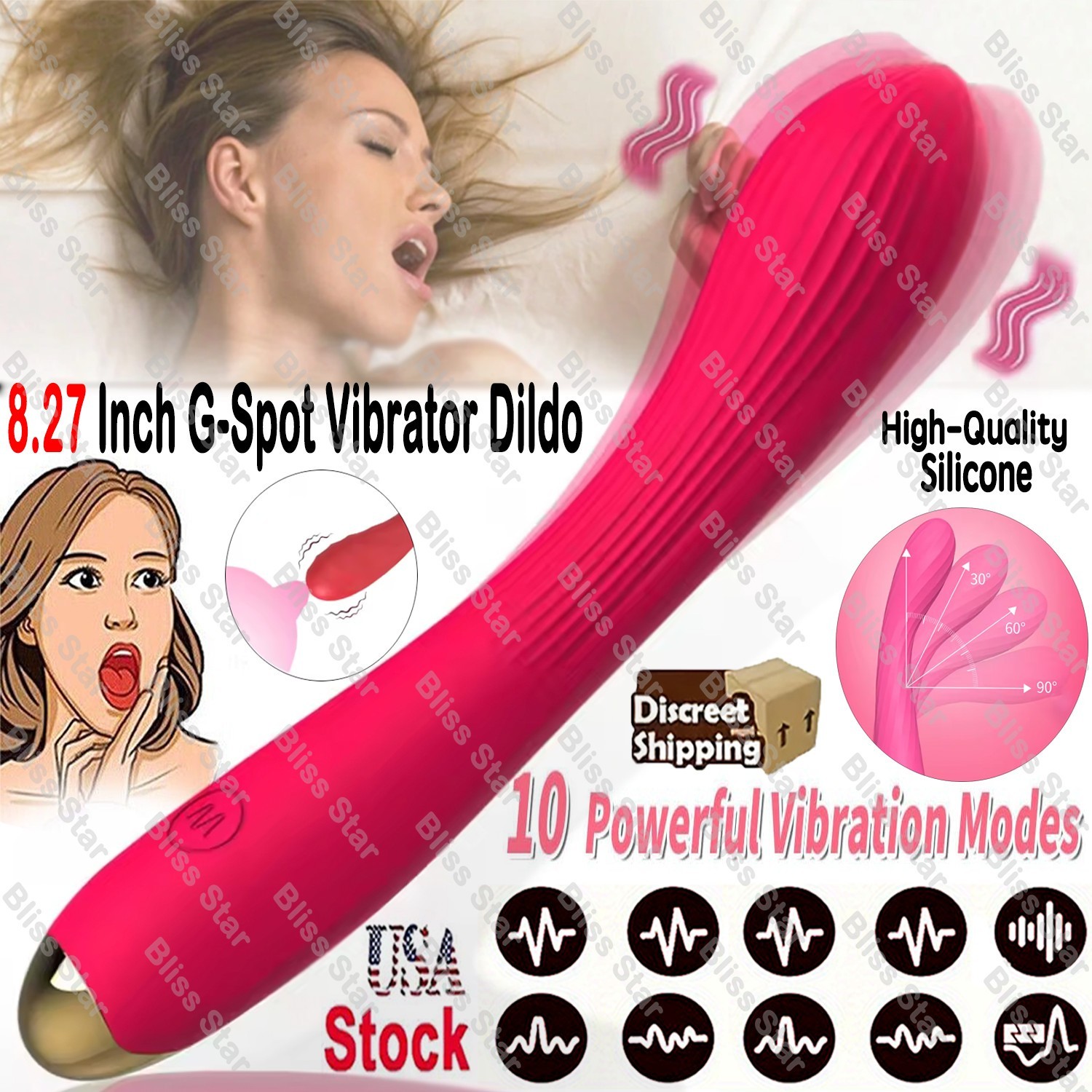 Limited Time Orgasm G-Spot Vibrator Rechargeable Silicone Massager for Women