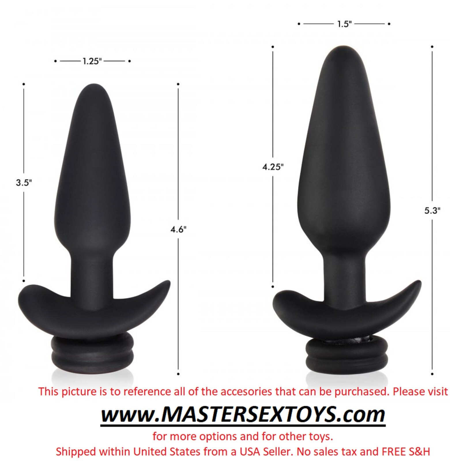 Interchangeable 10X Vibrating Silicone Anal Plug w Remote Small Ass Butt Pet Pla