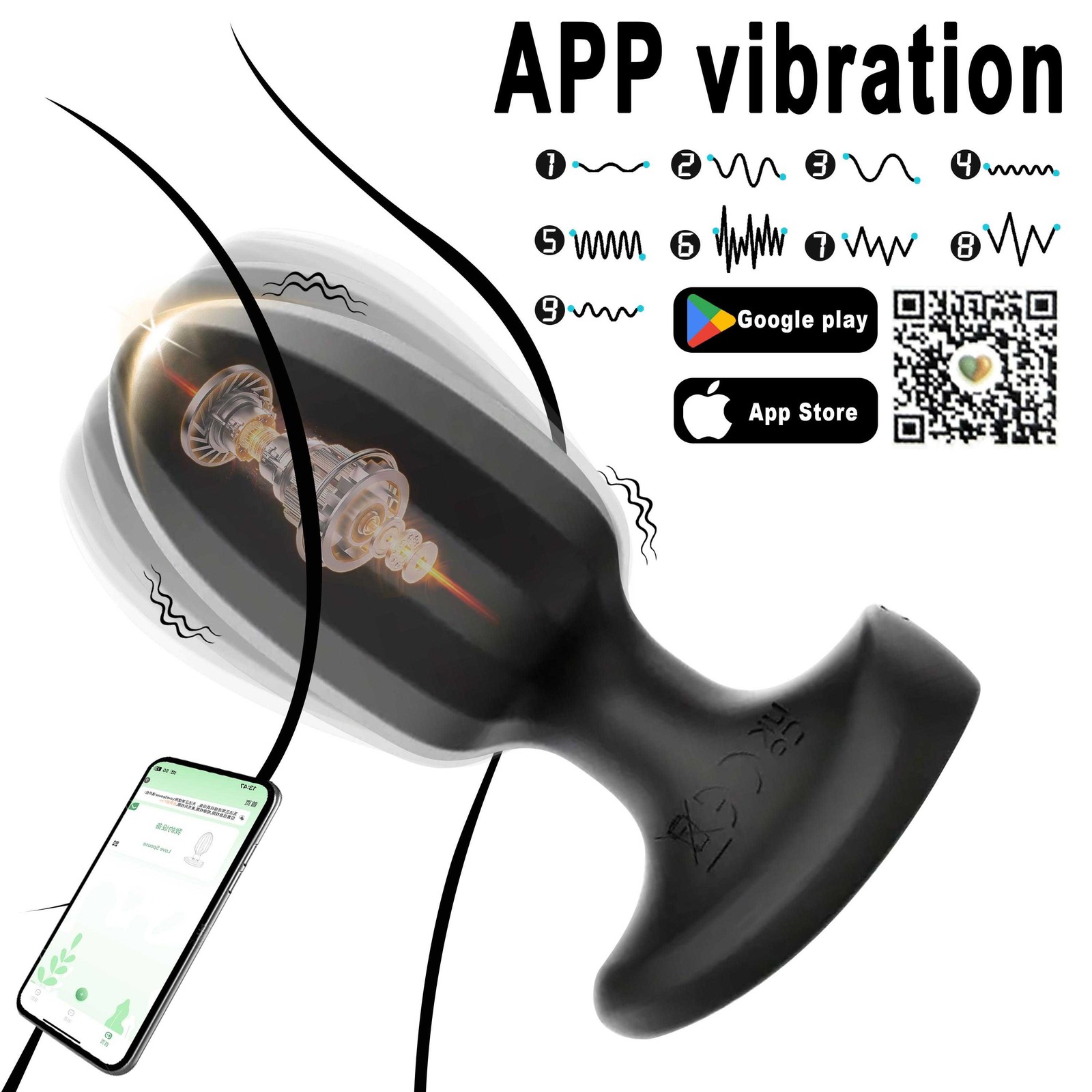 Vibrator Butt Plug Beads Prostate Massager Anus Stimulator Sex Toys Women Men US