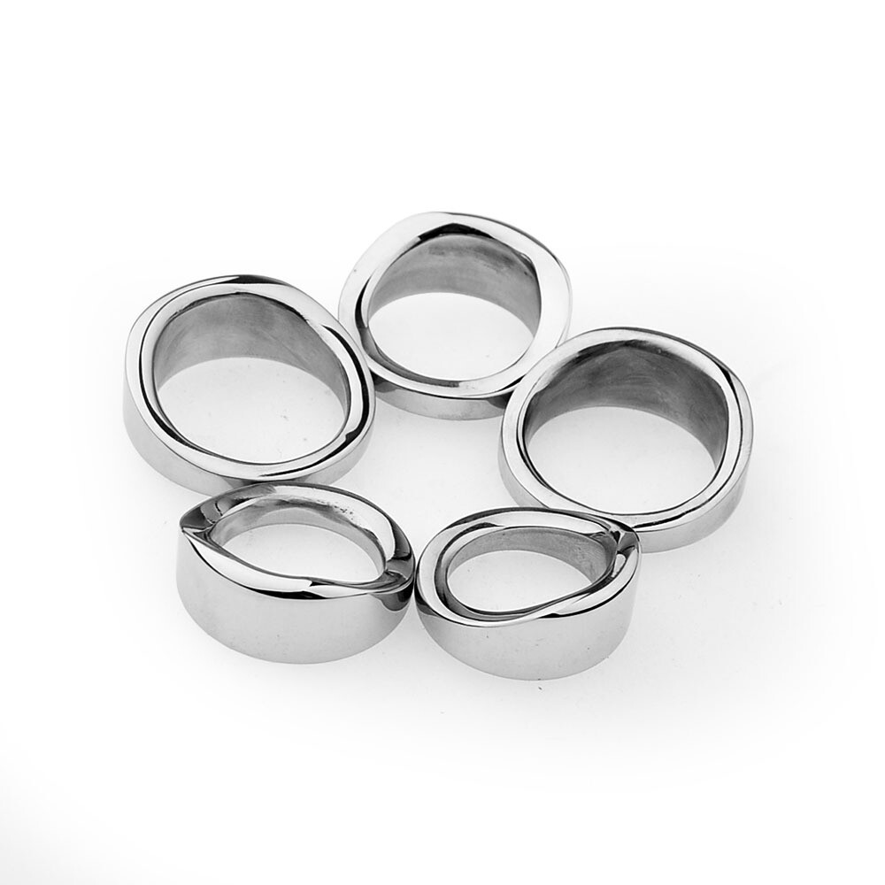 Male Stainless Steel Glans Penis Ring Trainer Penis Stretching Delay Ejaculation
