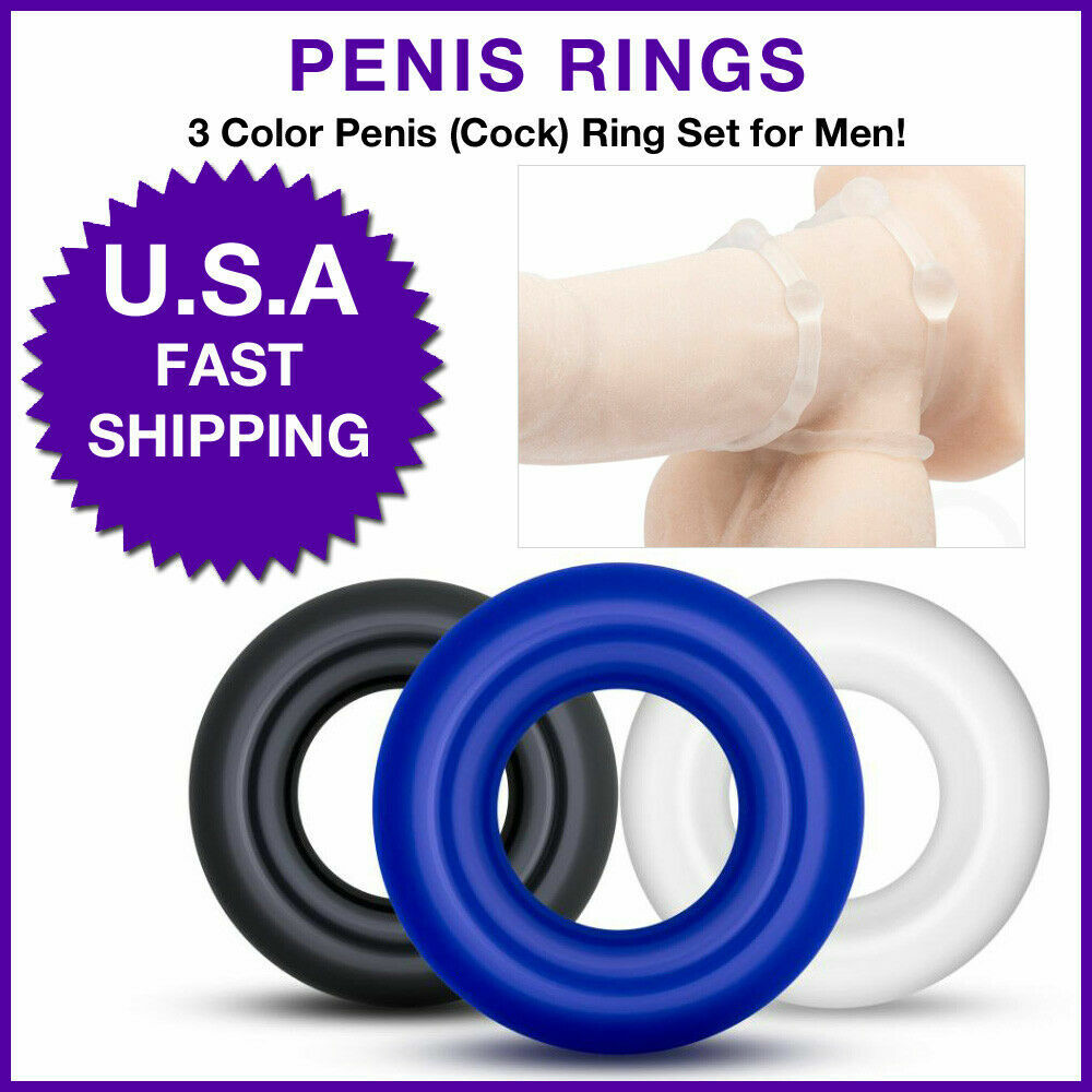 3 Anillos para el Pene de Silicone Juguete Sexual Mayor Ereccion Eyaculacion