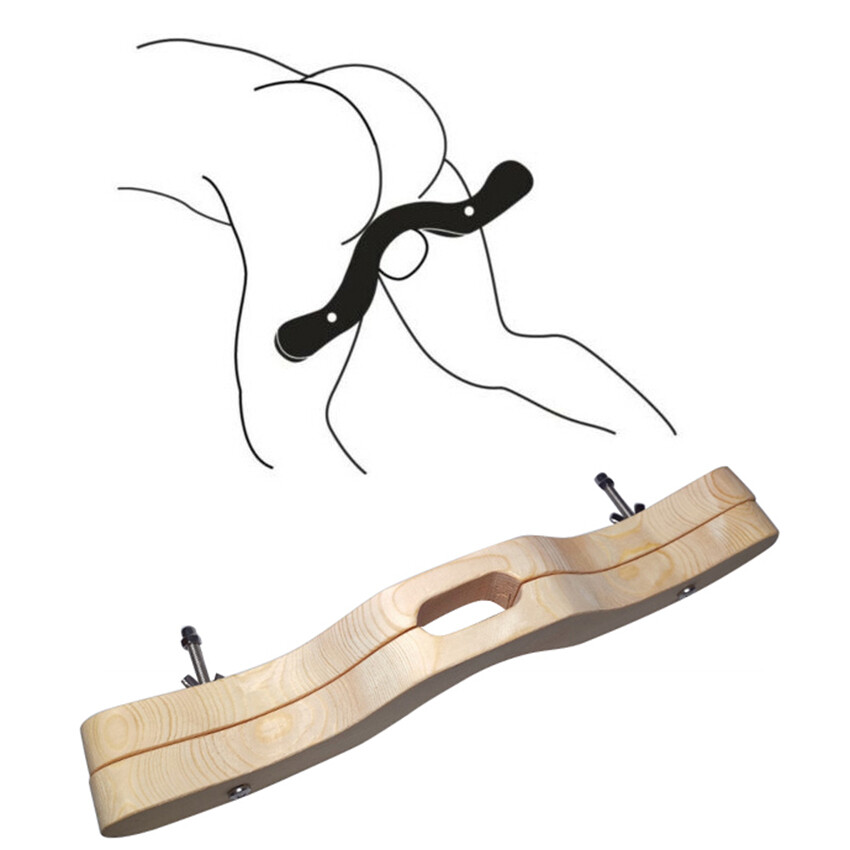 HUMBLER WOODEN CBT Cock & Ball Restraint Penis Scrotum Clip Men Bondage BDSM Toy