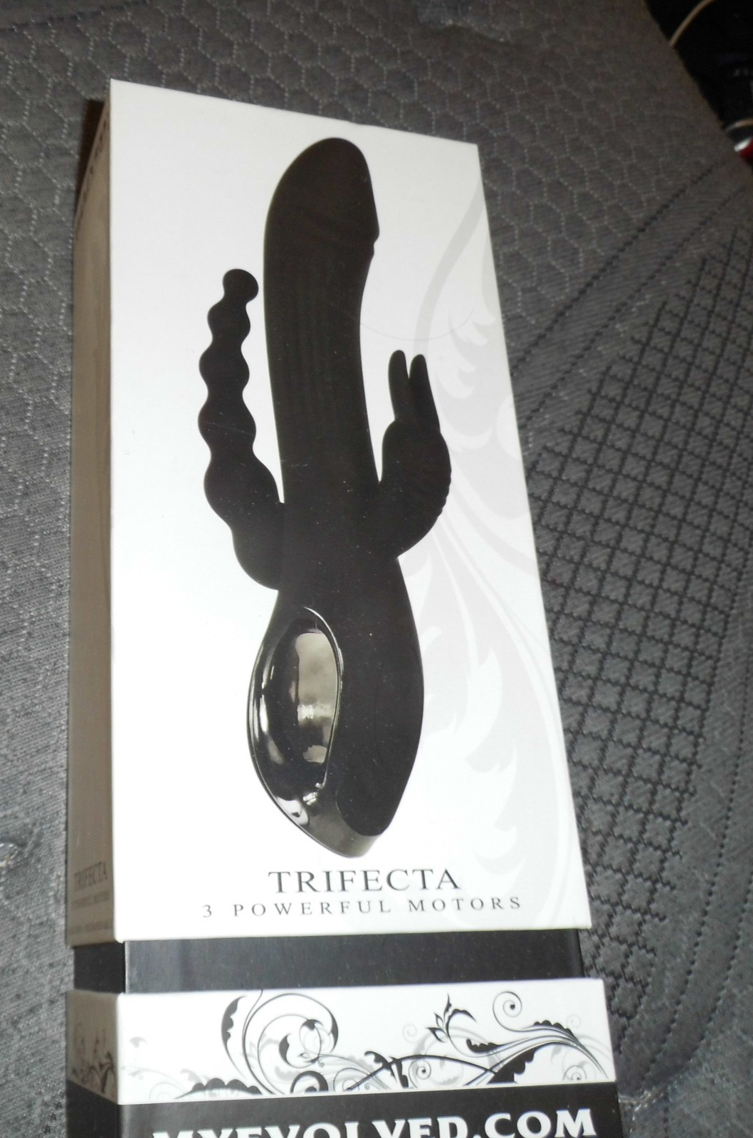 Evolved Trifecta Vibrator Black HT 8.5 DEPTH 3.59 WIDTH 1.52 DILDO brand new