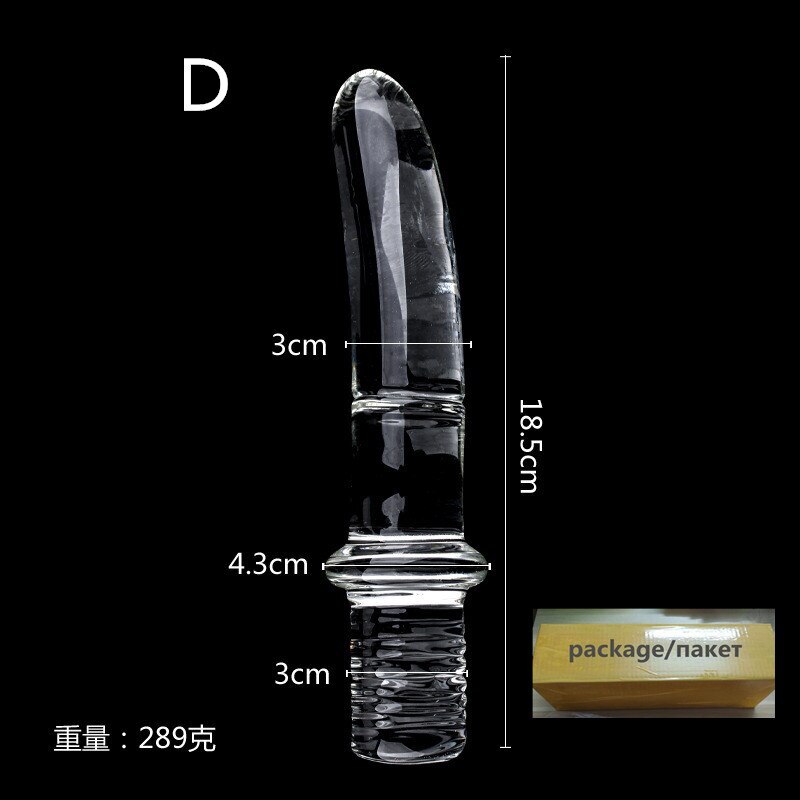 Smooth Big Crystal Handle Glass Dildo16/20/25/30Mm Realistic Penis Dildo Sex Toy