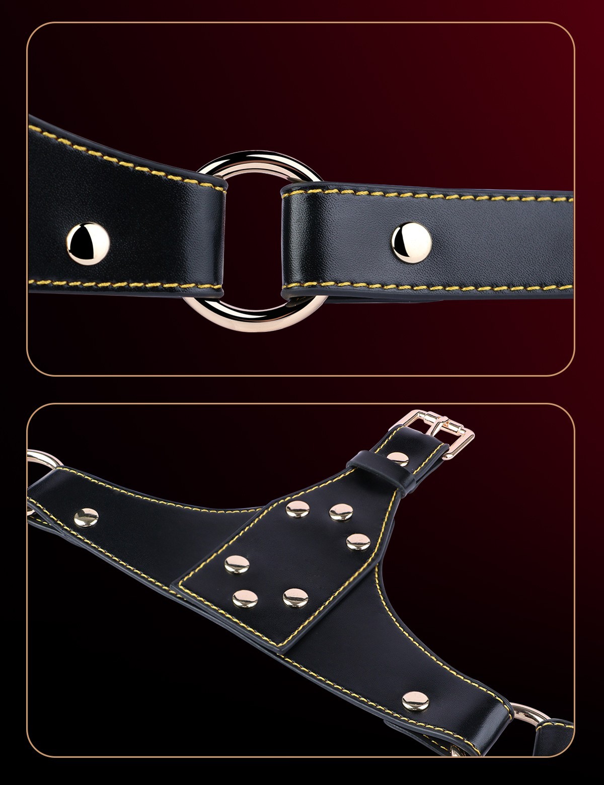 Wearable Leather Chest Bondage Nipple Clamp Bra Breast Binder Harness for Women
