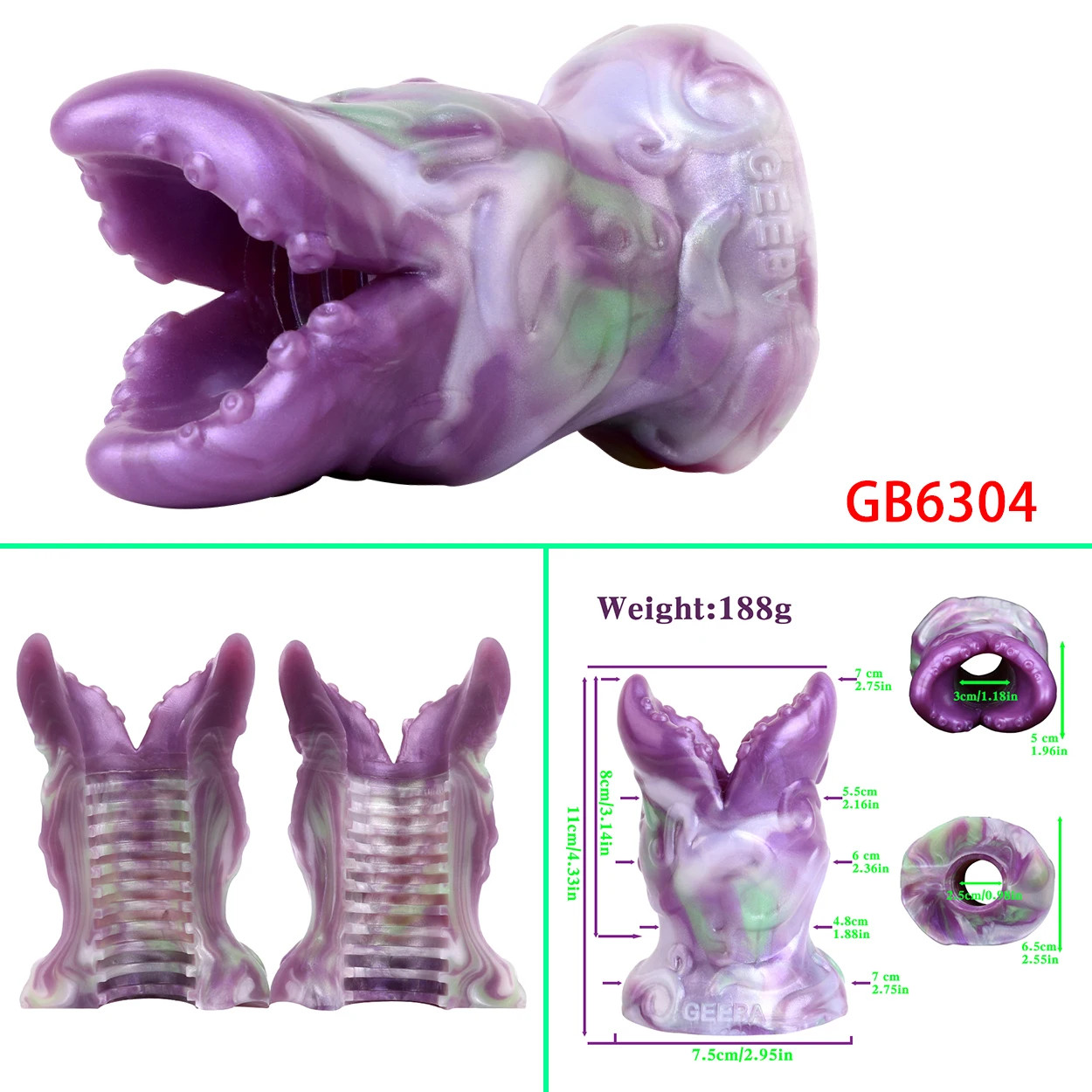 Fantasy Fist Design Male Masturbator Silicone Full-channel Men’s Stroker Pocket