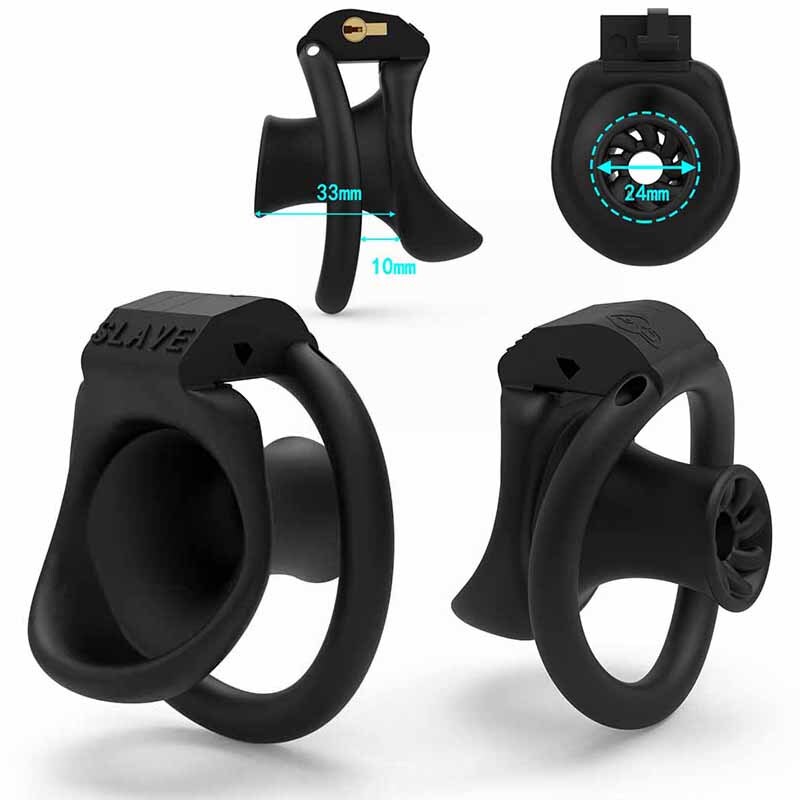 Sissy Inverted Negative Chastity Cage with 4-Rings for Man Rings Chastity Device