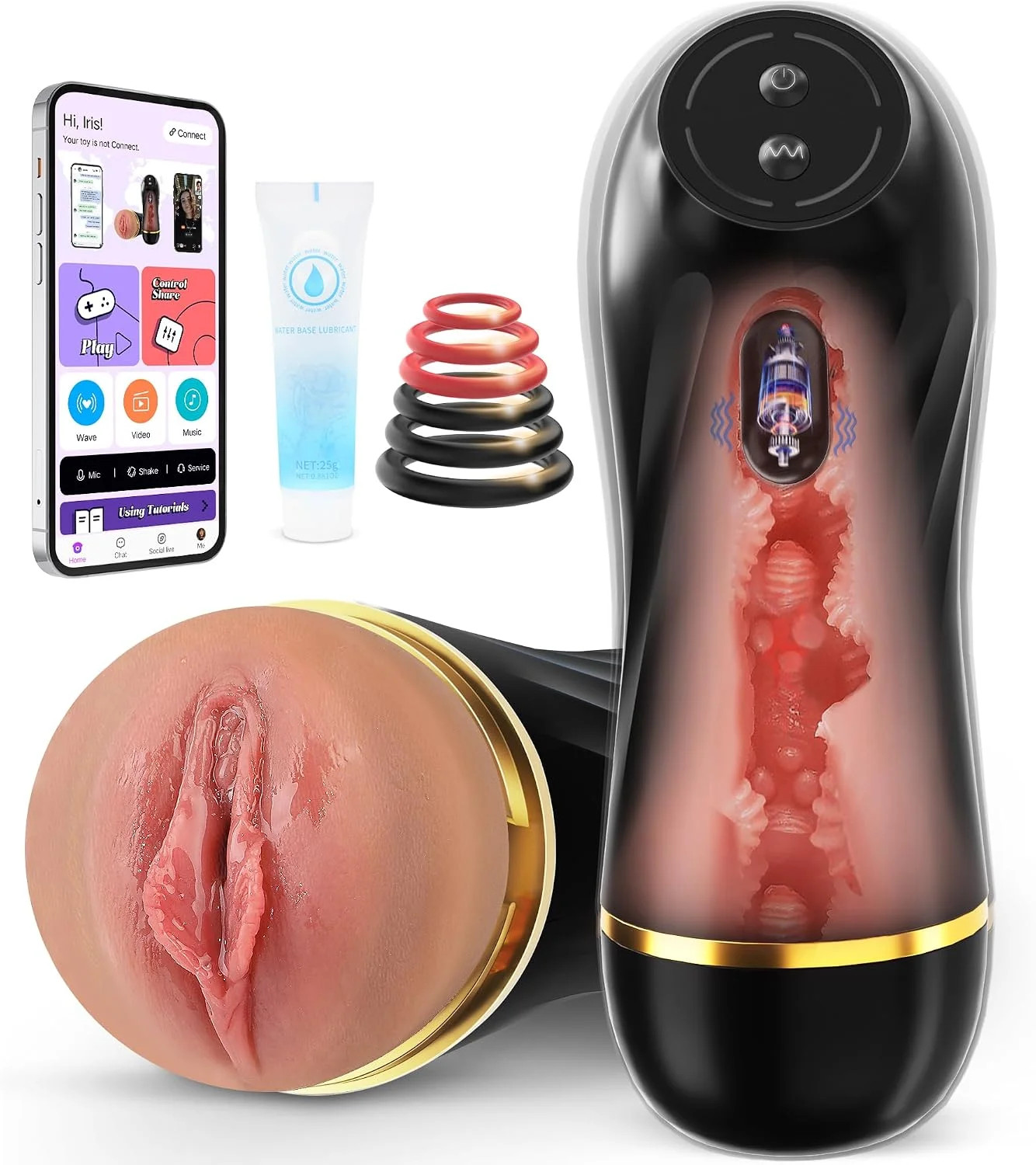 Vibrating Male Masturbator Sex Toys for Men, Male Sex Toys Realistic Textured Po