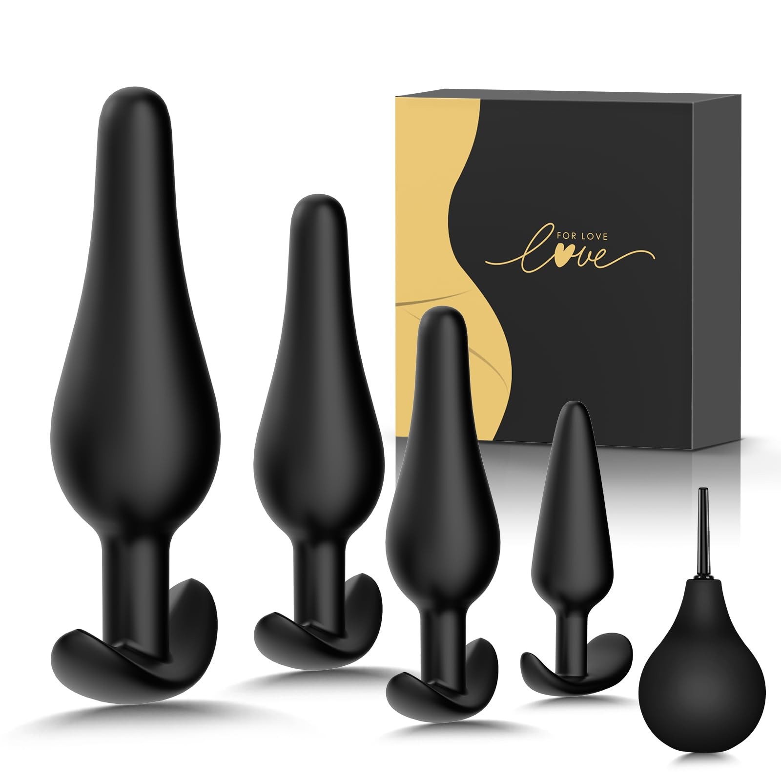 Anal Plug Butt Plug Set Sex Toys – 5PCS Anal Training Kit Toys with Flared Ba…