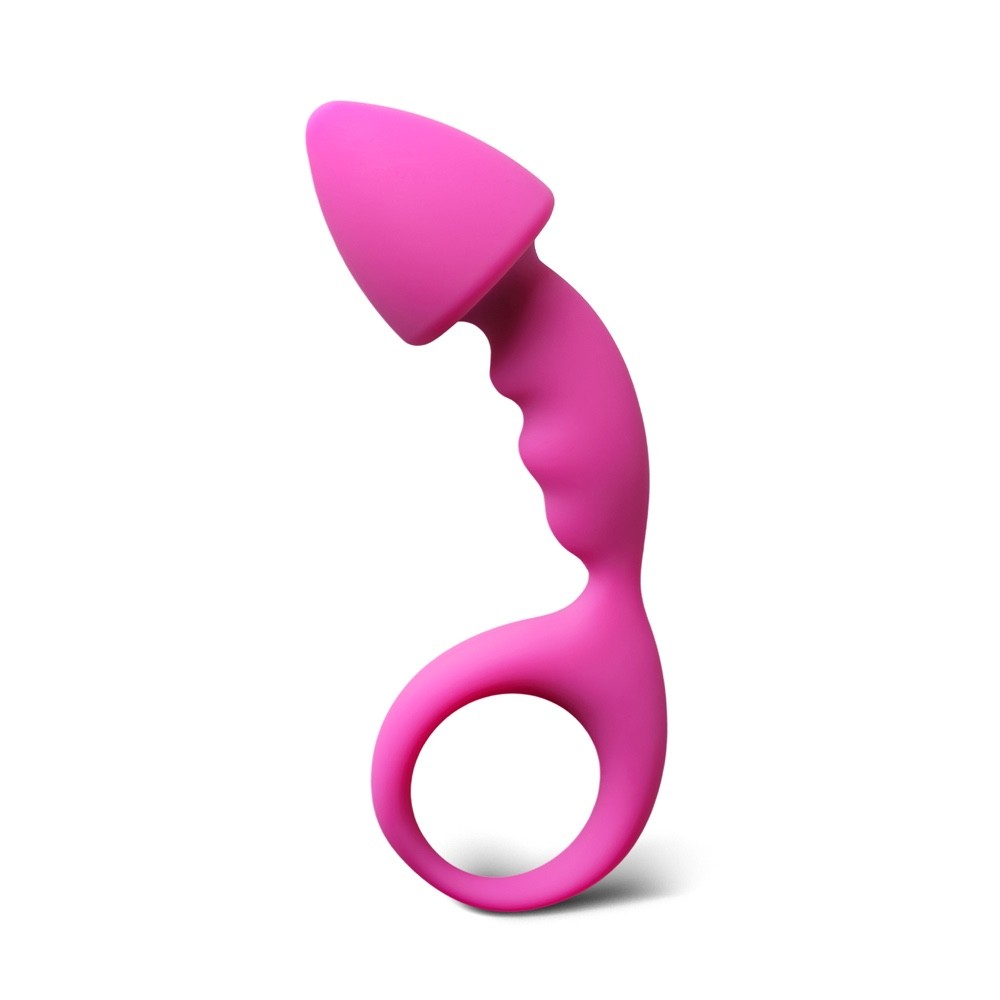 3.5 inch Curved Silicone Prostate Massager Butt Plug P-Spot Anal Sex Toy for Men