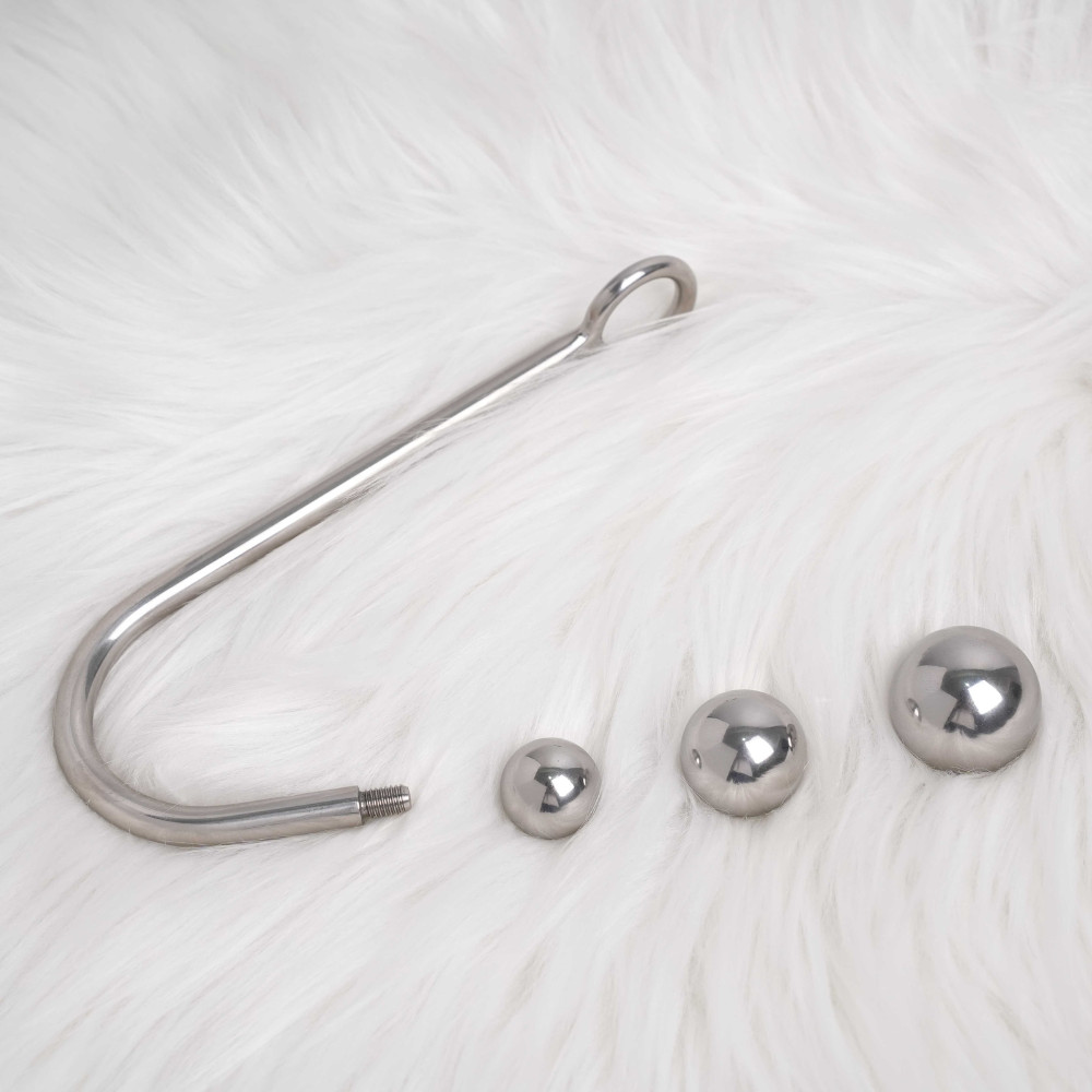 Detachable 3 Balls Anal Hook Loop Butt Plug Dilator Stimulate Massager Sex Toys