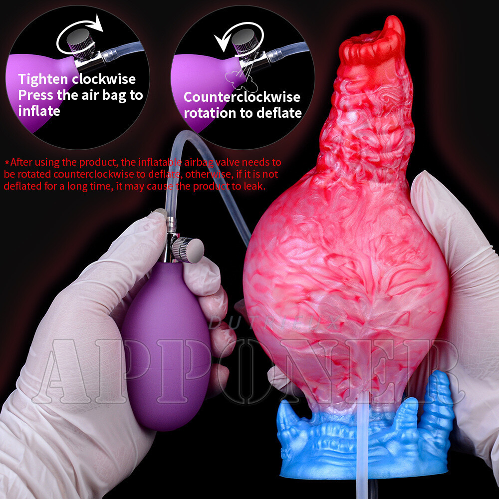 Inflatable Dildo Large Anal Dilator Soft Silicone Inflatable Penis Anal Sex Toy