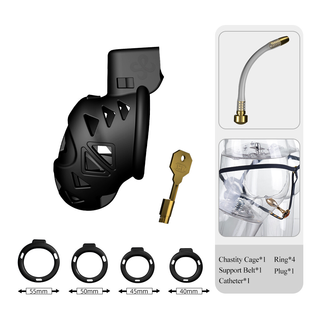 Chastity Cage ABS Resin Male CB Penis Lock SM with Chastity Belt Conditioning