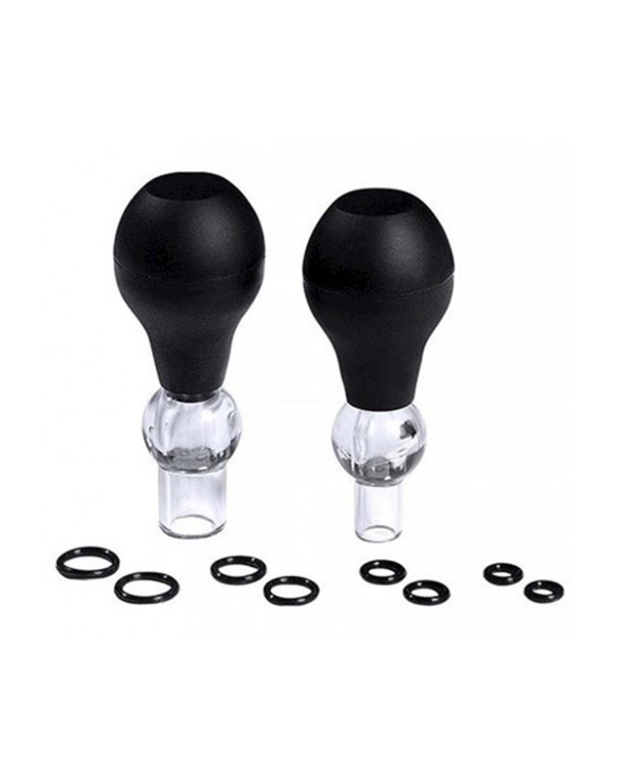 Silicone Nipple Suction Rings with Pump Set Non‑Piercing Nipple Trainers for Men