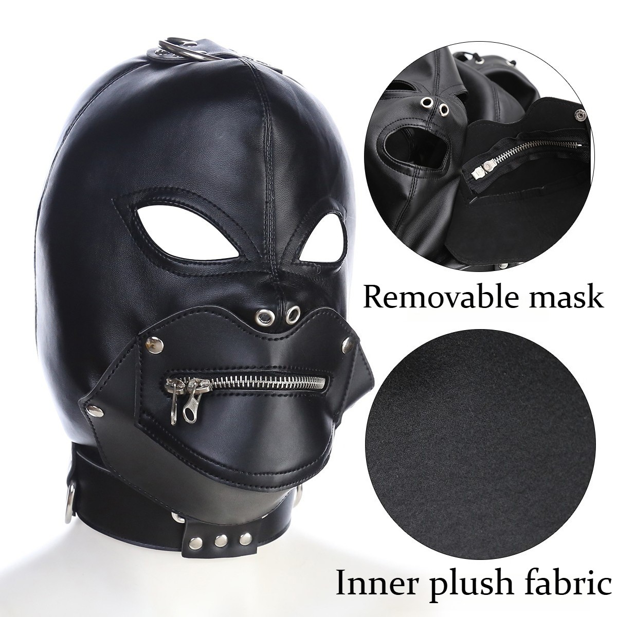 Silicone Dildo Gag Penis Plug Mouth Gag Restraints PU Harness Strap Sex Toy BDSM