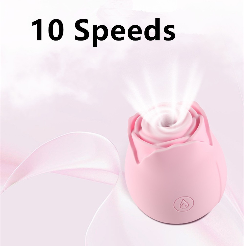 Rose Discreet 10 Speed Personal Massage Vibrator sucking Massager for Women