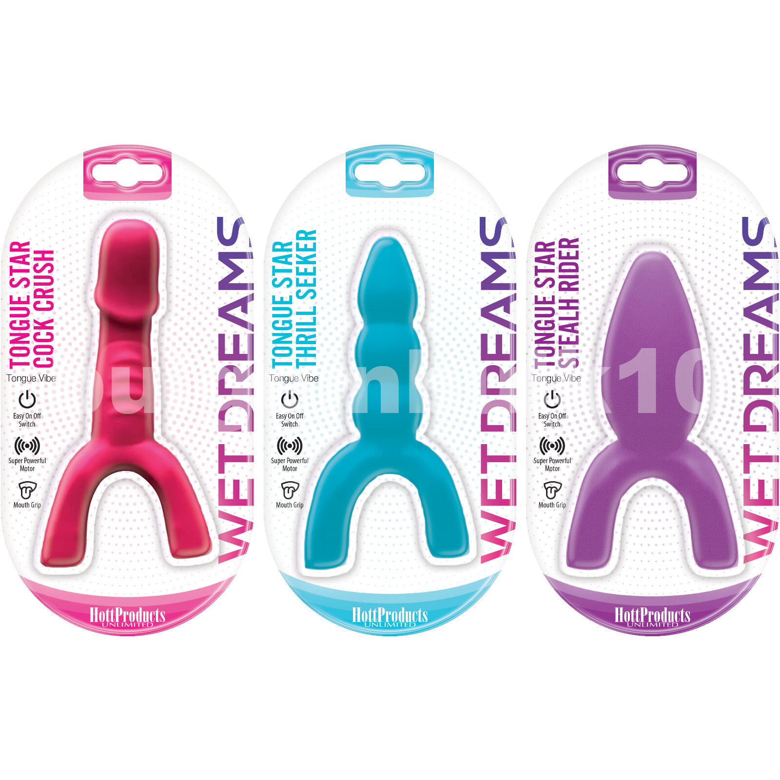 Wet Dreams Tongue Star Oral Sex Blow Job Mouth Tongue Vibe + FREE Flavored Lube