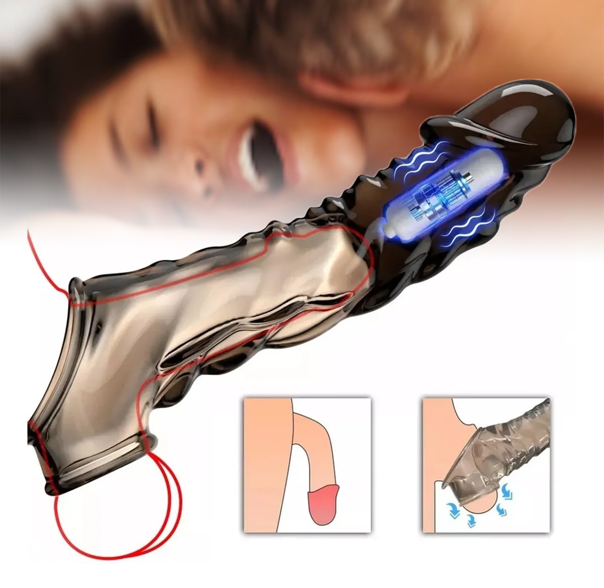 Juguete Sexuales Para El Pene de Hombre Vibrador De Anillo Para Mujer Clítoris