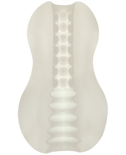 Mood Exciter Stroker Palm Pal Pussy Male Masturbator Ribbed Sleeve – Frost