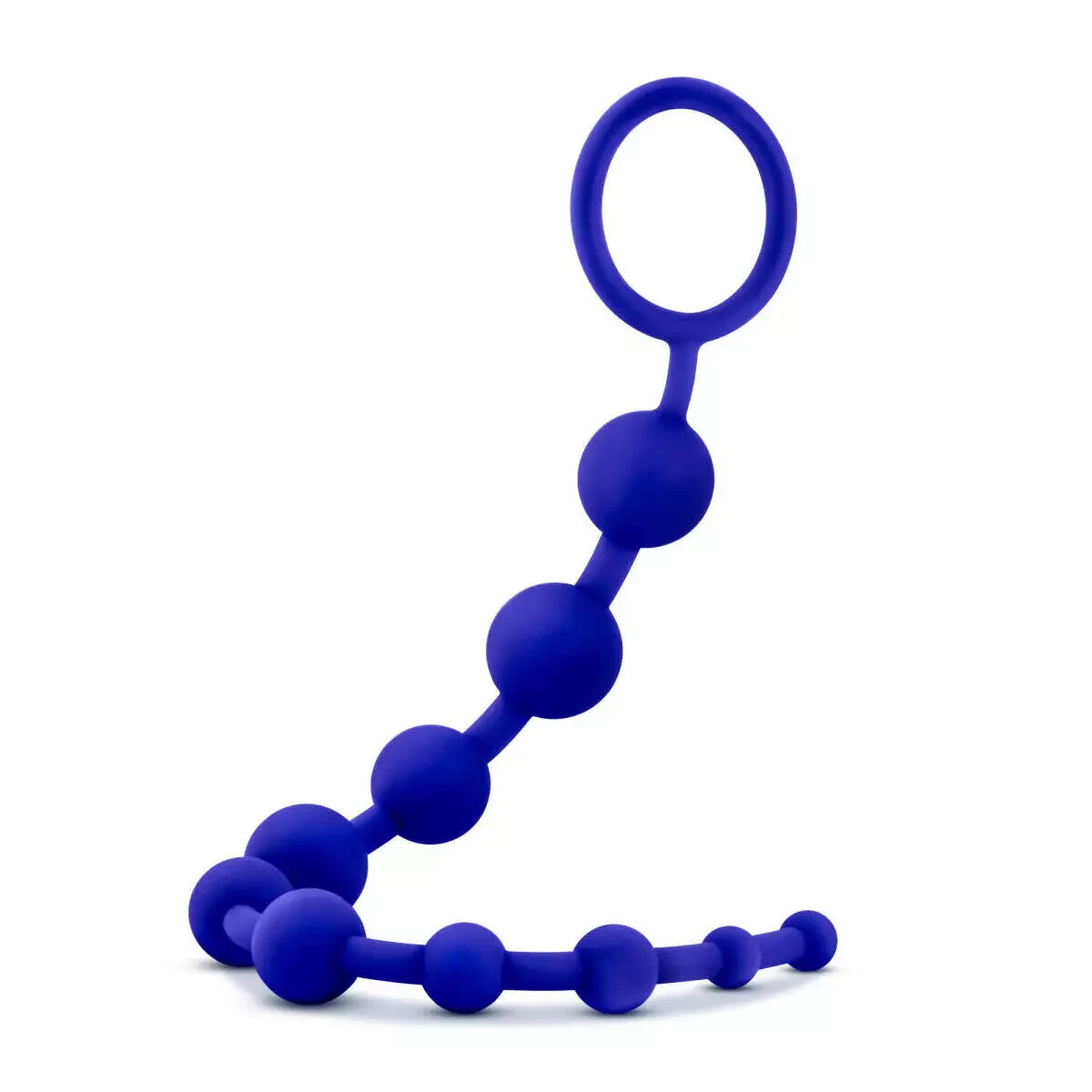 Eden 12.5″ Silicon Beginners 10 Safe Anal Beads Graduating Sizes w/ Loop Purple
