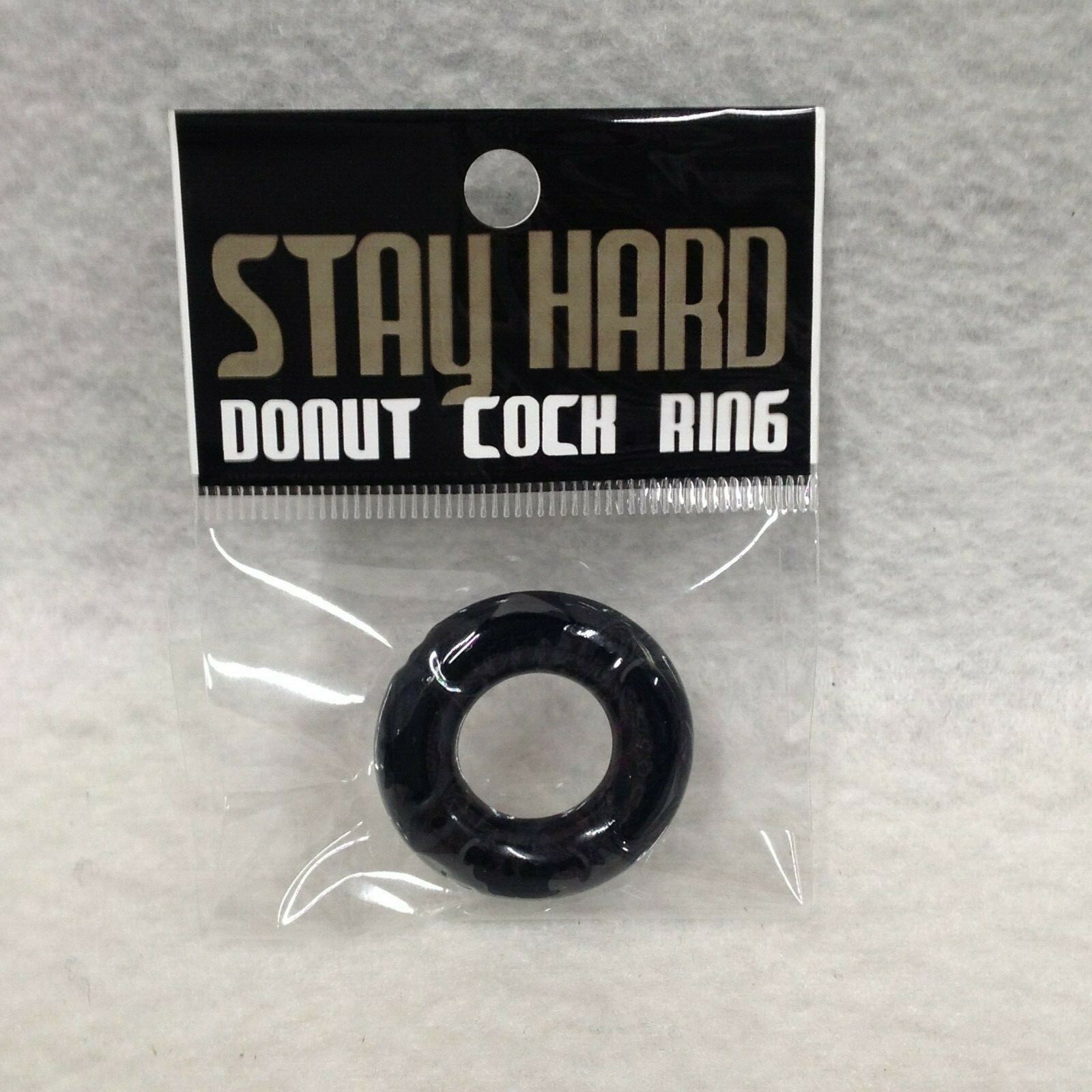 DoNut Ring Black Silicone Penis Scrotum Big Bulge Pride Gift Stay Hard Elastomer