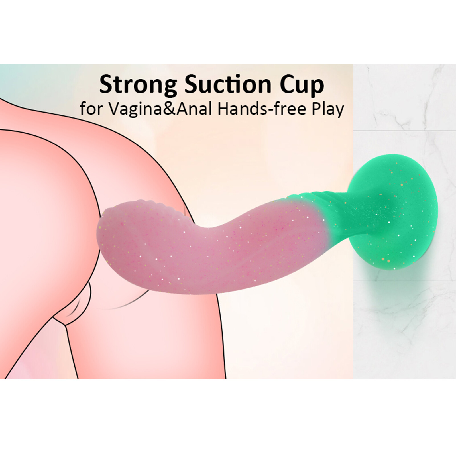 Colorful Dildo Silicone Penis Suction Cup Waterproof Anal G-spot Sex Toys Women