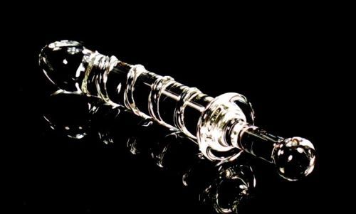 Crystal Clear Glass Dildo G-spot Massager Wand Stimulator Sex Toy Anal Butt Plug