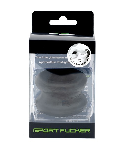 Sport F-cker Silicone Muscle Ball Stretcher – Black Cock Ring