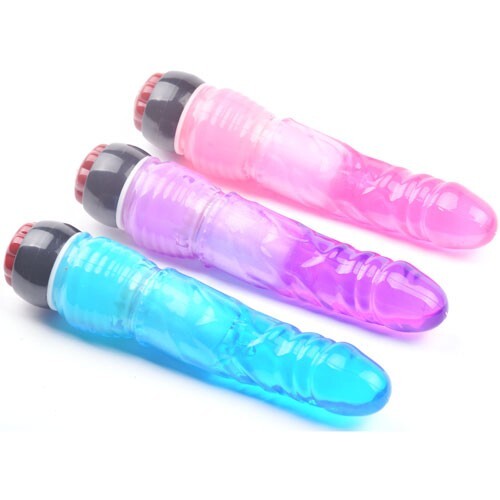 8″ Pink or Purple Vibrating Dildo for Women & Men Multispeed 