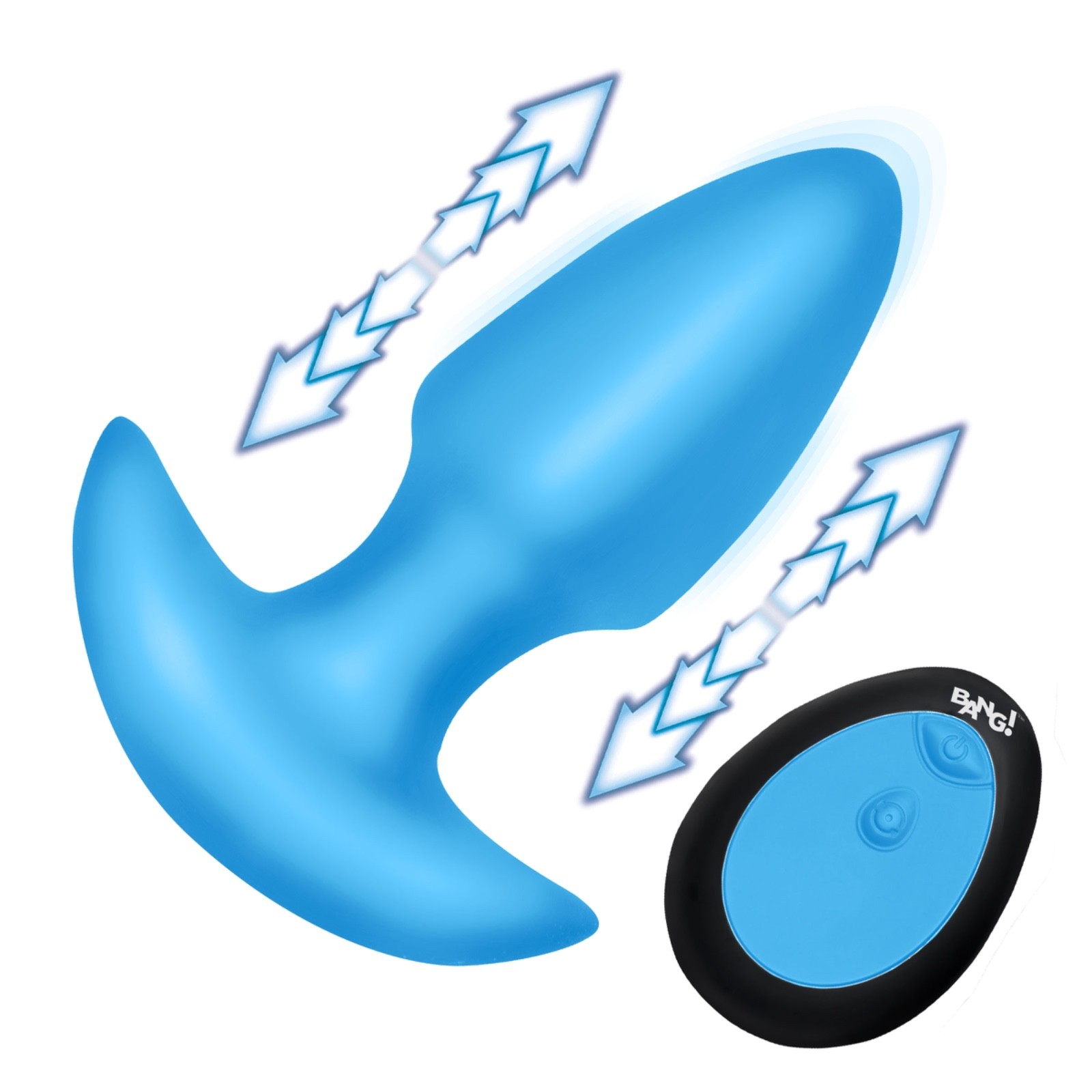 Thrusting & Vibrating Silicone Butt Plug