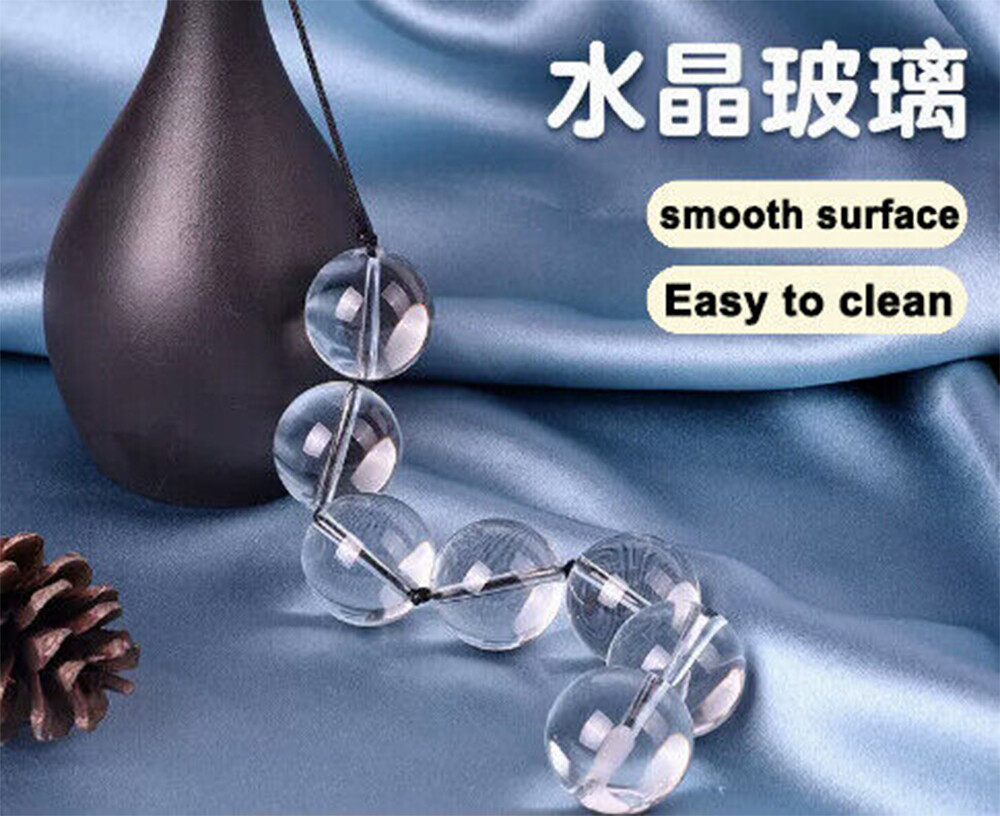 Glass Beads Ball Anal Butt Plug Stretcher Stimulate Sounds Massager Sex Toys SM