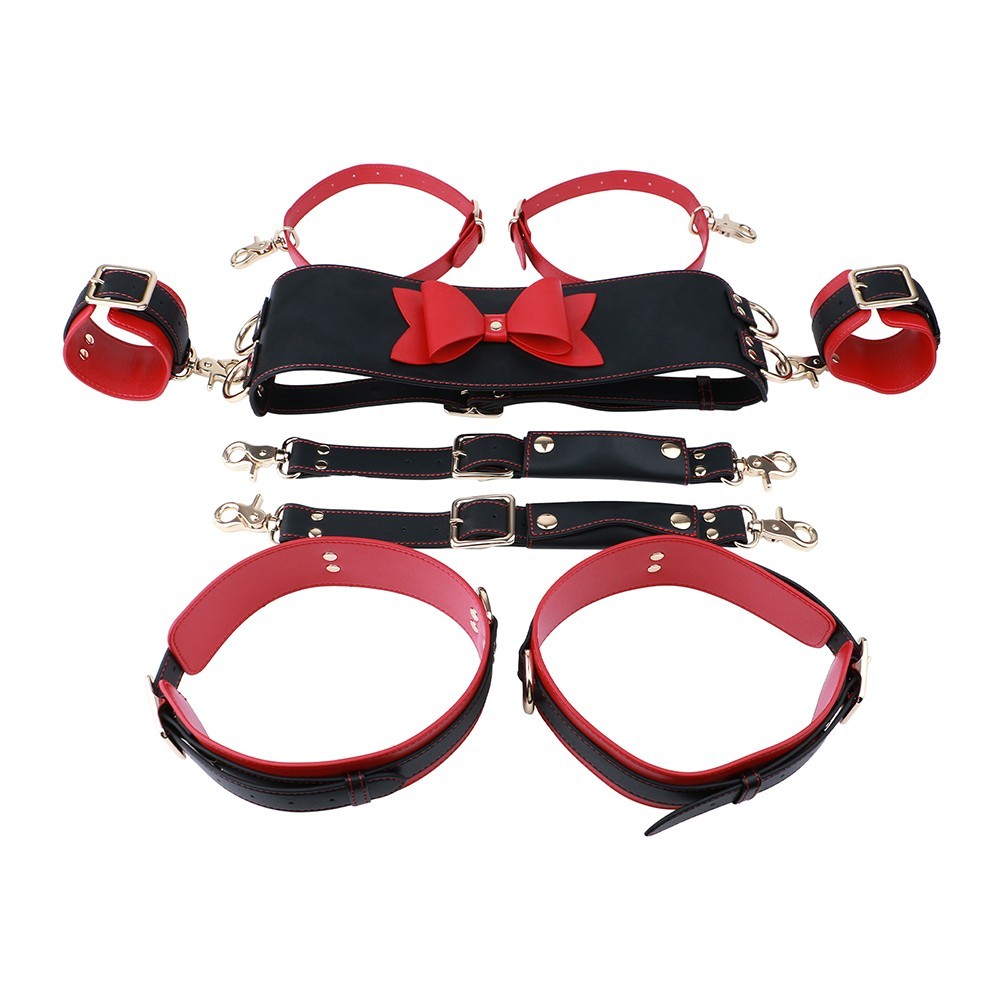 BDSM Bondage Restraints Set Couples Sex Toys Handcuffs Breast&Leg Restraints Kit