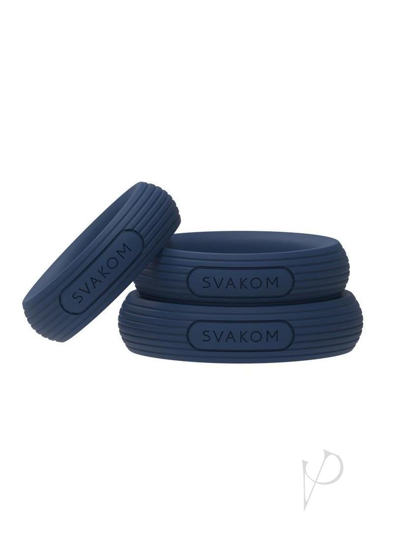 Weighted Cock Ring Set Penis Ring Silicone Metal Beads Black Red Two Pack