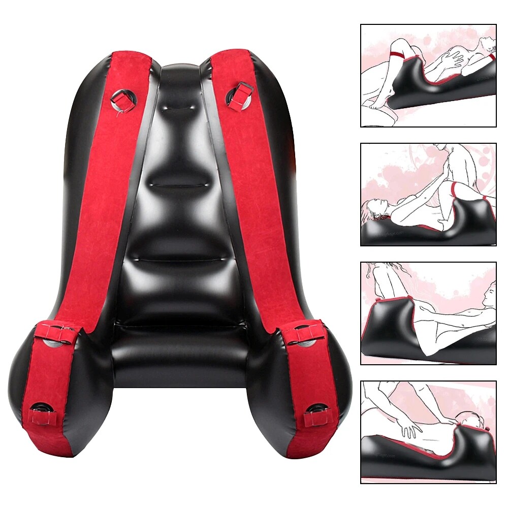 Open Leg Inflatable Sofa Bed Bondage Straps BDSM Sex Furniture Deeper Position