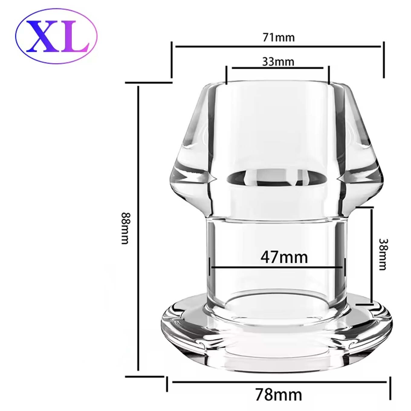 Hollow Huge Plug Extreme Spreader Dilator Vaginal Speculum Chastity Device Women