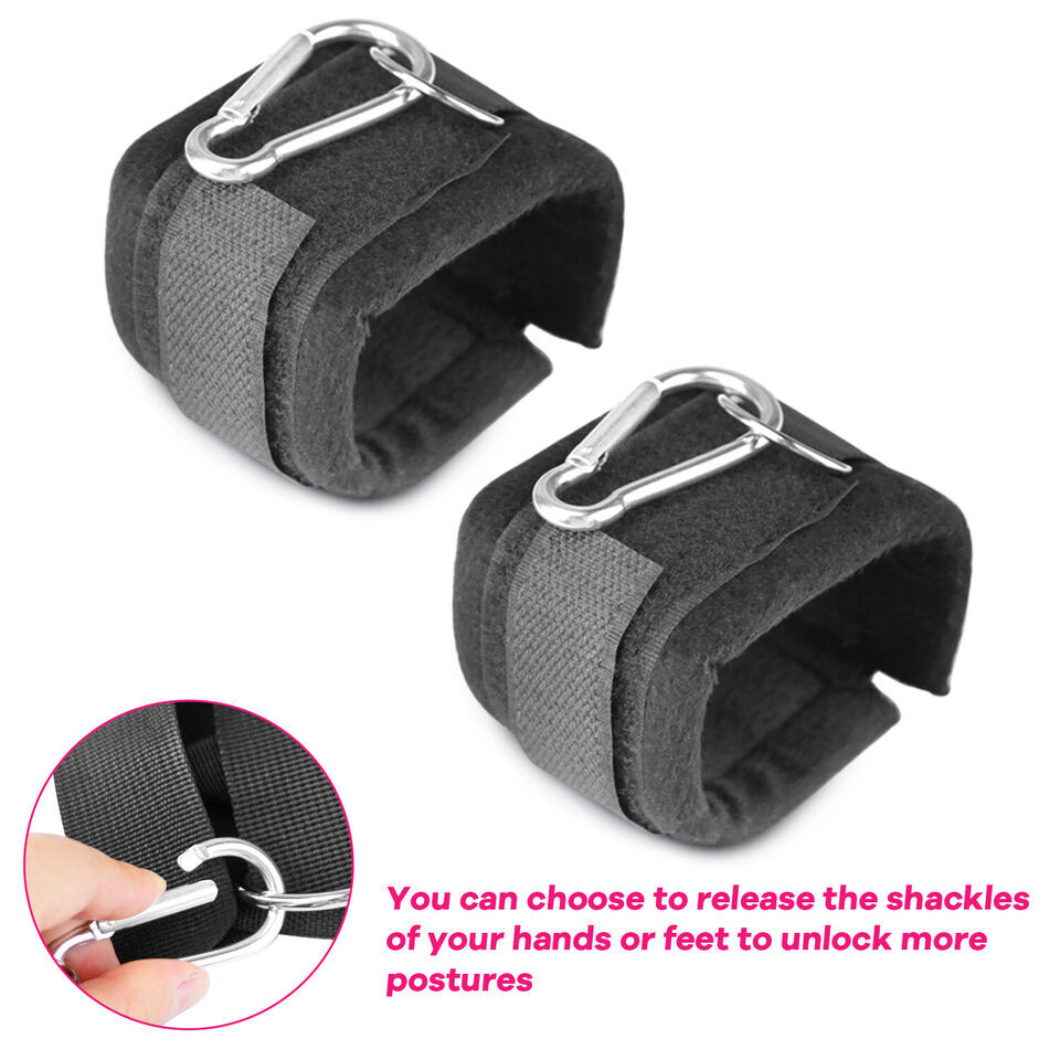 Bed Bondage Kit Hand Ankle Cuffs Restraint Straps Set Sex Play BDSM for Couples