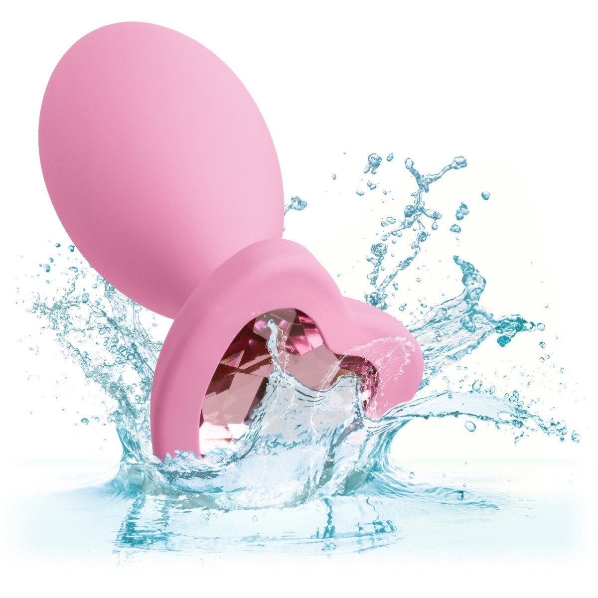 Silicone Pink Beginner Graduated Anal Trainer Kit Jeweled Butt Plug Sex Toys