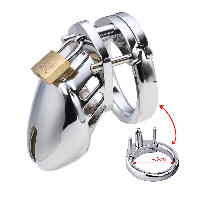 3 Sizes Metal Bondage Chastity Penis Cage Belt Lockable Deivce Sex Toys BDSM USA