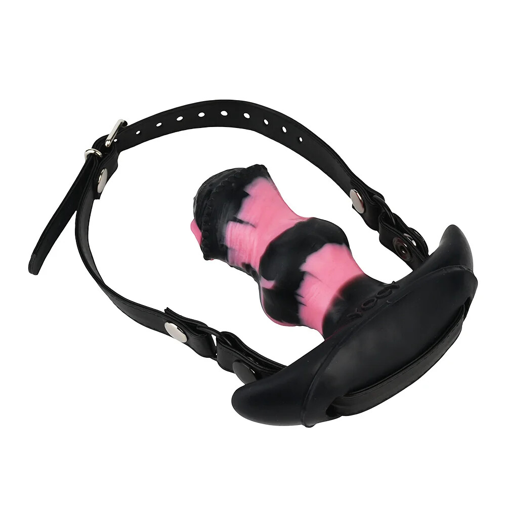 Breathable Couple Role Play Silicone Oral Sex Ring With Locking Buckles Sex Toys